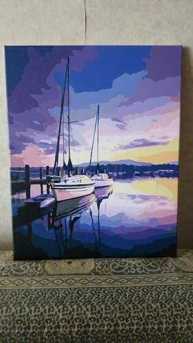 Фотографии готовых работ картин по номерам и алмазной мозаики