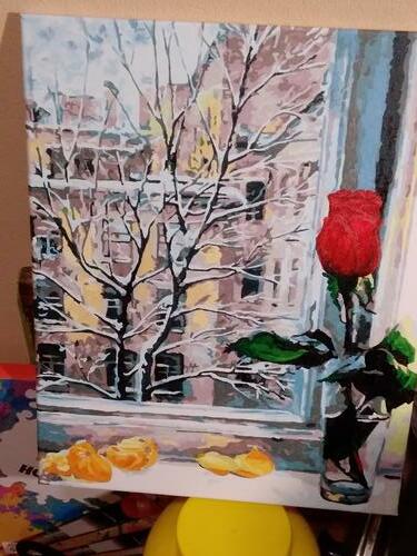 Фотографии готовых работ картин по номерам и алмазной мозаики