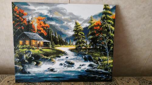 Фотографии готовых работ картин по номерам и алмазной мозаики