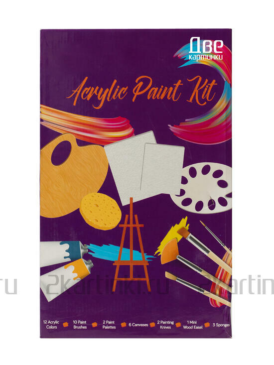 Тип товара Оптовая коробка 7 наборов: Наборы для творчества каждый по 36 предметов: мольберт, краски, кисти, палитры, холсты, мастихины, губки