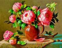 Пионы на столе