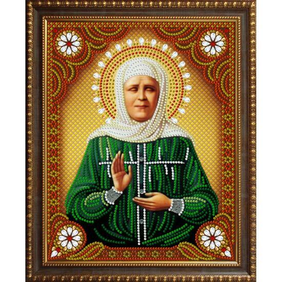 Алмазная мозаика частичная 27x33 Икона Матрона Московская
