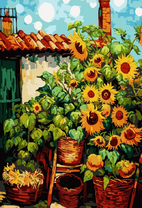 Корзины и подсолнухи