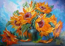 Букет огненных подсолнухов