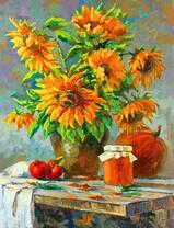 Подсолнухи, мёд и яблоки