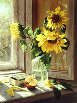 Подсолнухи и яблочко